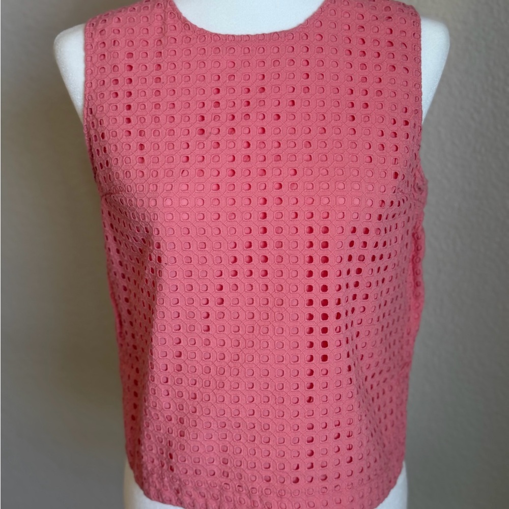 GAP Coral Eyelet Tank Top
